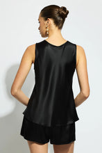 Load image into Gallery viewer, SILK SINGLET BLACK