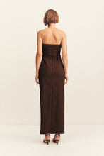 Load image into Gallery viewer, STRAPLESS DRAPED MAXI DRESS