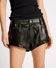 Load image into Gallery viewer, COATED BLACK LEATHER BANDITS SHORT