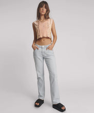 Load image into Gallery viewer, TRUCKERS MID WAIST STRAIGHT LEG DENIM JEANS