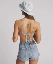 Load image into Gallery viewer, DENIM FLOWER TOP