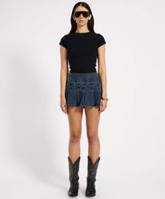 Load image into Gallery viewer, PLEATED MINI DENIM SKIRT
