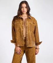 Load image into Gallery viewer, DARIA FLOCKED DENIM SHACKET