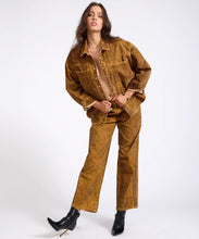 Load image into Gallery viewer, DARIA FLOCKED DENIM SHACKET