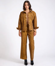 Load image into Gallery viewer, DARIA FLOCKED DENIM SHACKET