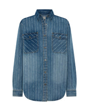 Load image into Gallery viewer, BLUE STRIPE EVERYDAY DENIM SHIRT