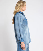 Load image into Gallery viewer, BLUE STRIPE EVERYDAY DENIM SHIRT