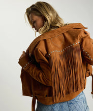 Load image into Gallery viewer, WISKEY FRINGED STUDDED JACKET