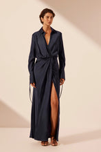 Load image into Gallery viewer, SHAE DRAPED SHIRT MAXI DRESS