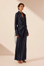 Load image into Gallery viewer, SHAE DRAPED SHIRT MAXI DRESS