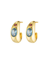 Load image into Gallery viewer, BAMBI HOOPS AQUAMARINE