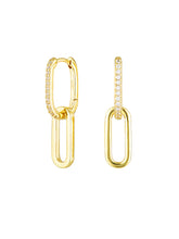 Load image into Gallery viewer, CELINE EARRINGS GOLD PAVÉ