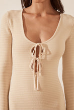 Load image into Gallery viewer, EVE LONG SLEEVE KEYHOLE MIDI DRESS