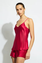 Load image into Gallery viewer, SILK CAMI RUBY