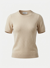 Load image into Gallery viewer, KAT KNIT TEE EGGSHELL