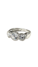 Load image into Gallery viewer, BEZEL SET 3 STONE RING