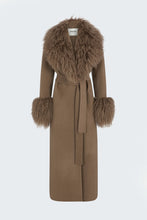 Load image into Gallery viewer, LILY WOOL/FUR TRIM COAT