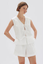 Load image into Gallery viewer, OLLIE POPLIN TIE TOP
