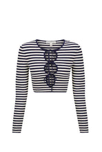 Load image into Gallery viewer, OCEANE LONG SLEEVE KEYHOLE TOP
