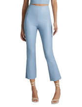 Load image into Gallery viewer, FAUX LEATHER CROP FLARE