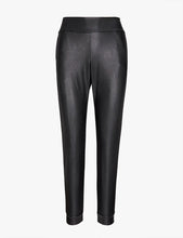 Load image into Gallery viewer, FAUX LEATHER JOGGER BLACK