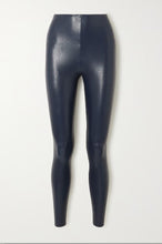 Load image into Gallery viewer, FAUX LEATHER LEGGING - NAVY