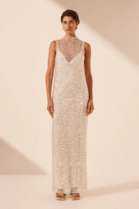 ASTERI HIGH NECK MAXI DRESS