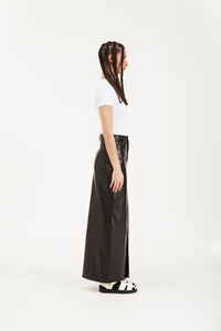 CHICAGO LEATHER MAXI SKIRT