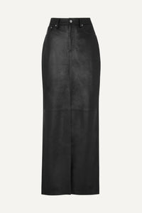 CHICAGO LEATHER MAXI SKIRT