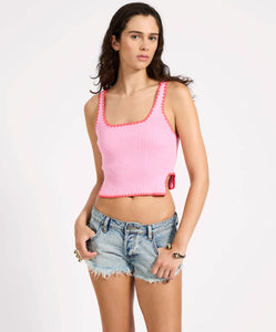 SCALLOP KNITTED VEST