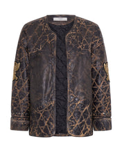 Load image into Gallery viewer, QUILTED STAR LEATHER JACKET
