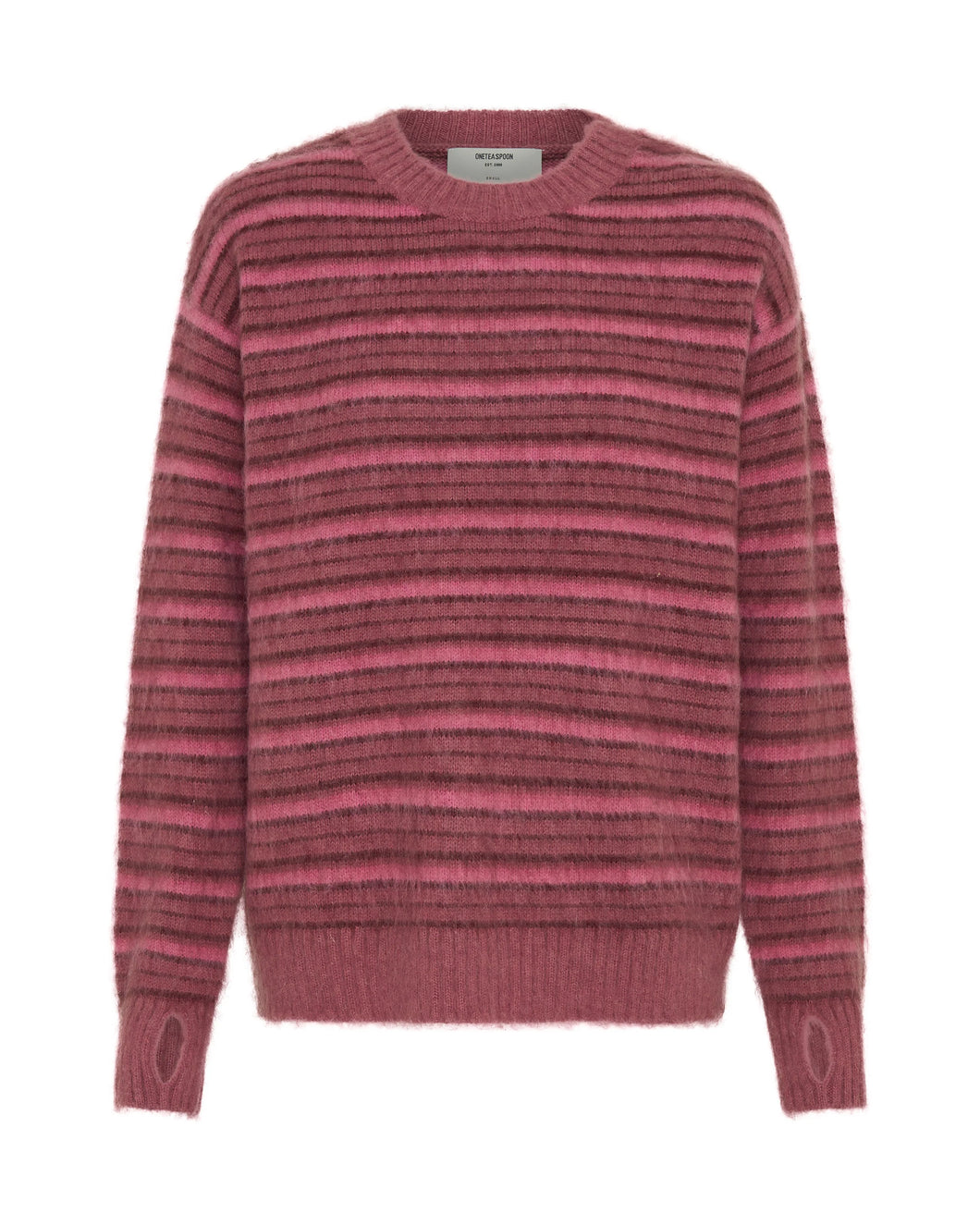 STRIPED MOHAIR KNIT