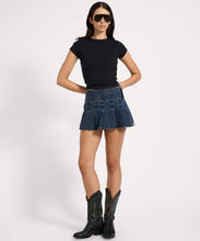 Load image into Gallery viewer, PLEATED MINI DENIM SKIRT
