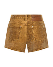 Load image into Gallery viewer, TRUCKERS FLOCKED DENIM SHORTS
