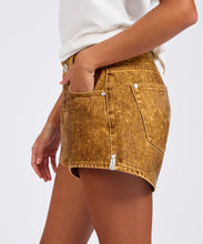 Load image into Gallery viewer, TRUCKERS FLOCKED DENIM SHORTS
