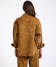 Load image into Gallery viewer, DARIA FLOCKED DENIM SHACKET
