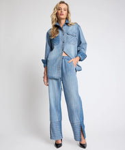 Load image into Gallery viewer, BLUE STRIPE EVERYDAY DENIM SHIRT
