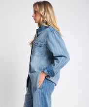 Load image into Gallery viewer, BLUE STRIPE EVERYDAY DENIM SHIRT
