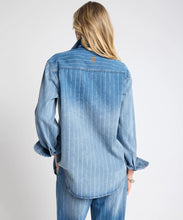 Load image into Gallery viewer, BLUE STRIPE EVERYDAY DENIM SHIRT
