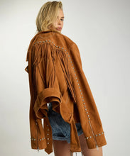 Load image into Gallery viewer, WISKEY FRINGED STUDDED JACKET
