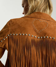 Load image into Gallery viewer, WISKEY FRINGED STUDDED JACKET
