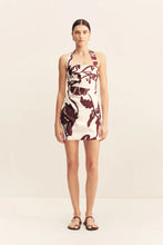 Load image into Gallery viewer, EMMETT HALTER DRAPED MINI DRESS
