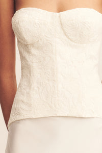 LUMINOUS LACE STRAPLESS BUSTIER