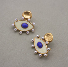 Load image into Gallery viewer, EVIL EYE ENAMEL STUD
