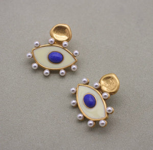 EVIL EYE ENAMEL STUD