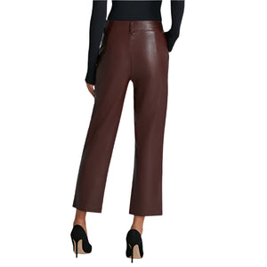 FAUX LEATHER 7/8 TROUSER