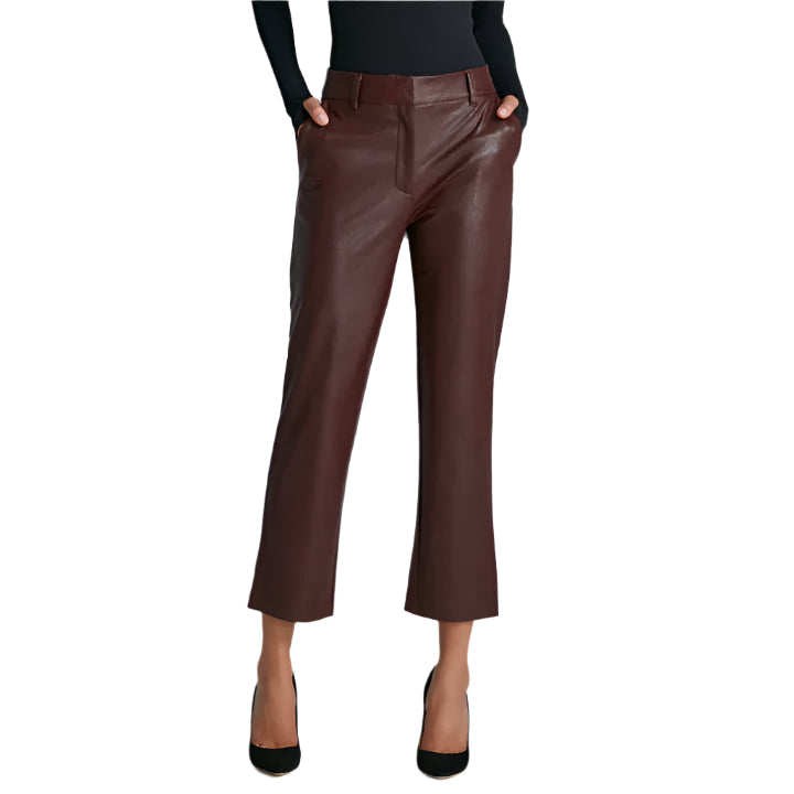FAUX LEATHER 7/8 TROUSER