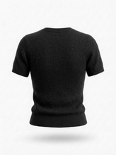 Load image into Gallery viewer, KAT KNIT TEE BLACK
