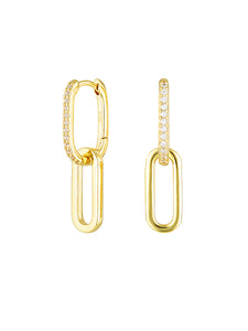 CELINE EARRINGS GOLD PAVÉ