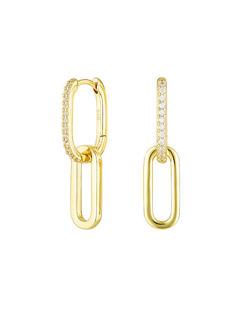 CELINE EARRINGS GOLD PAVÉ